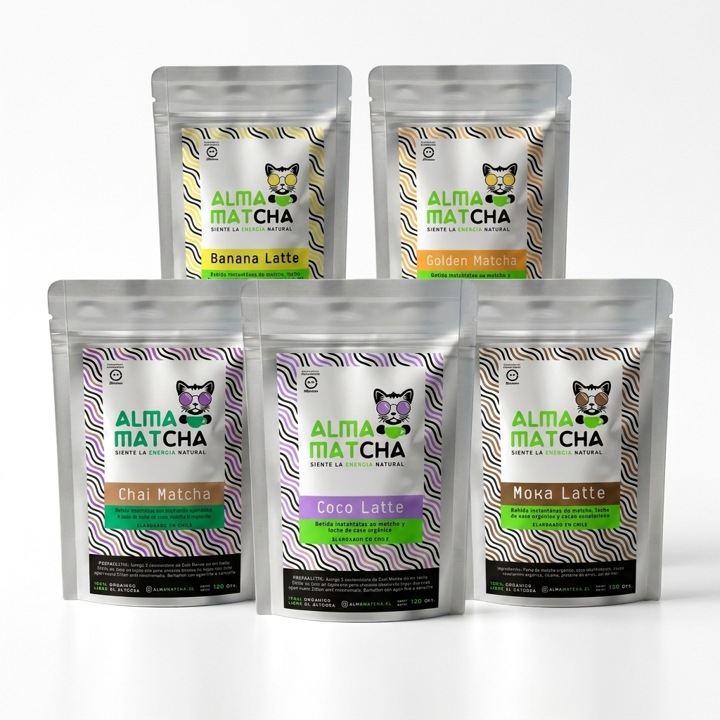 Pack Matcha Lattes 120g | BANANA, COCO, CHAI, GOLDEN, MOKA - CON ENVIO GRATIS‼️