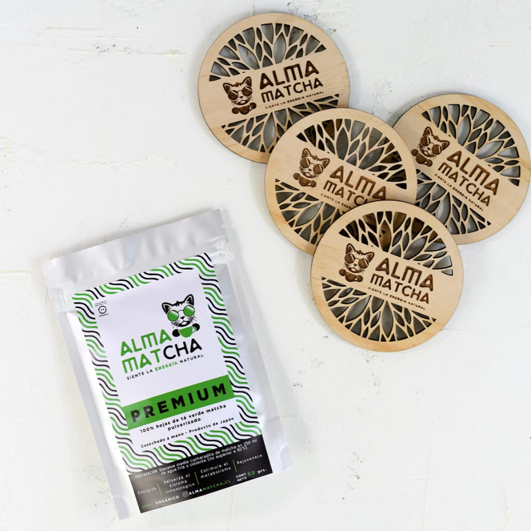 Posa taza de madera Alma Matcha